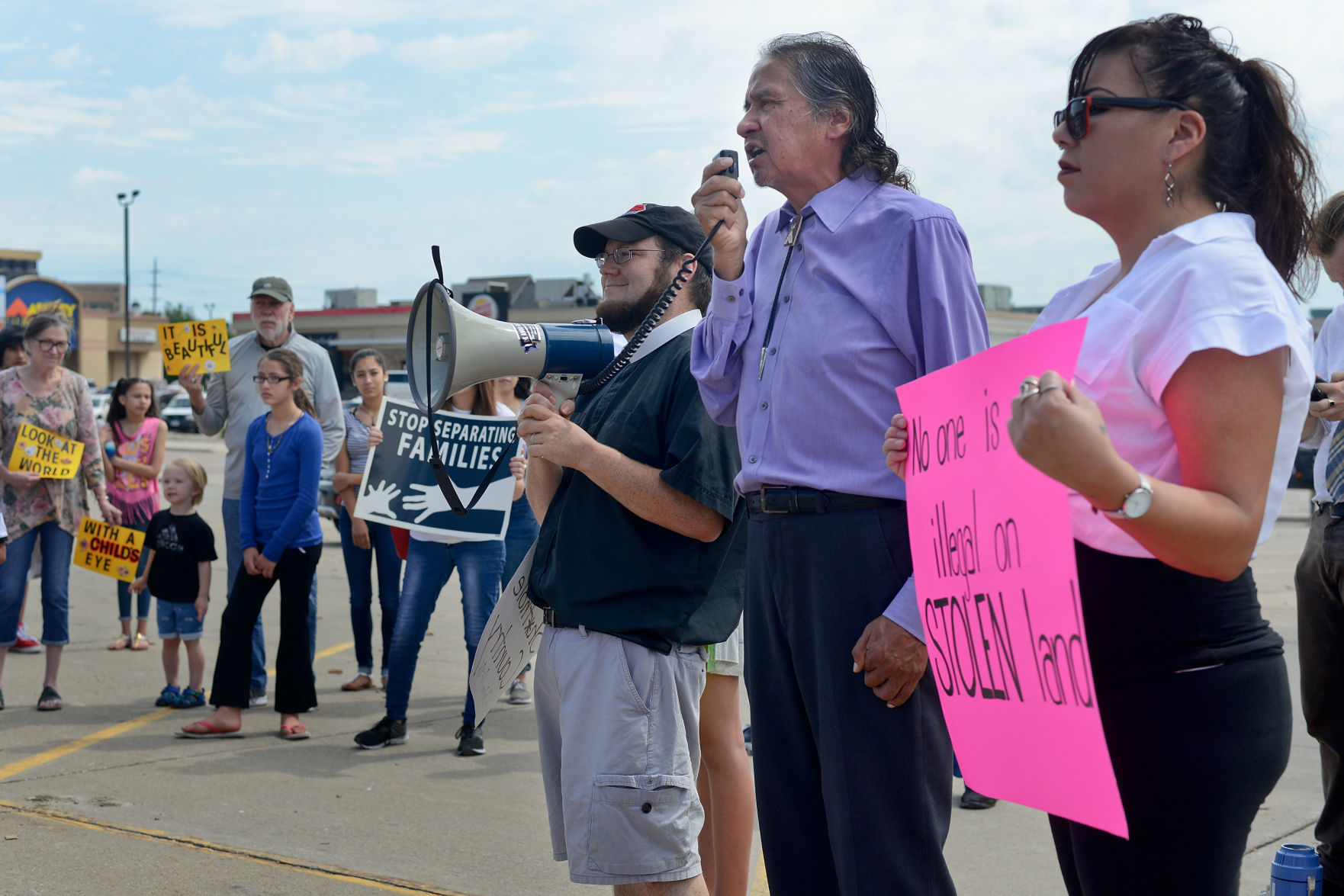 Family separation protest